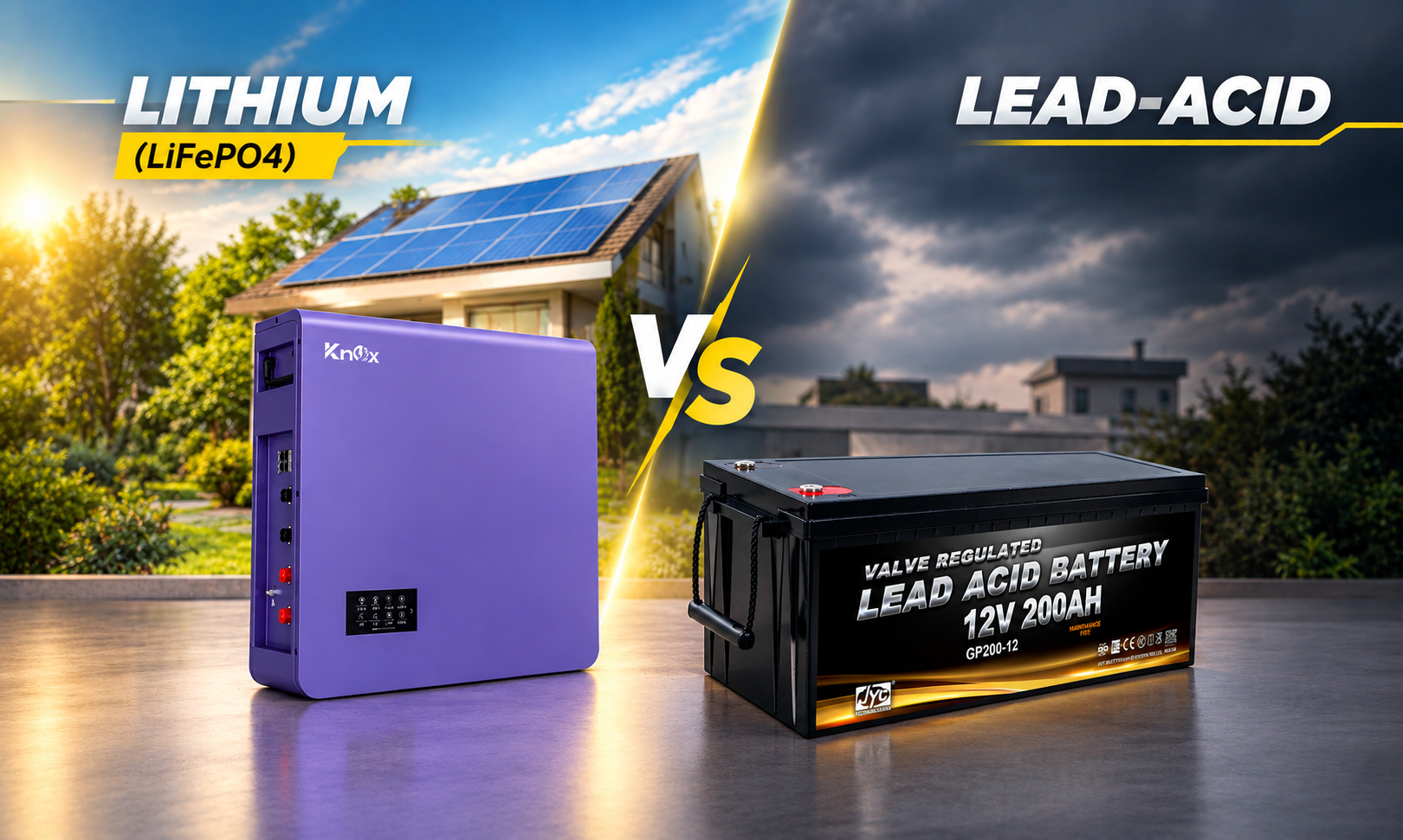 Lithium vs Lead-Acid Batteries for Solar | Knox Solar
